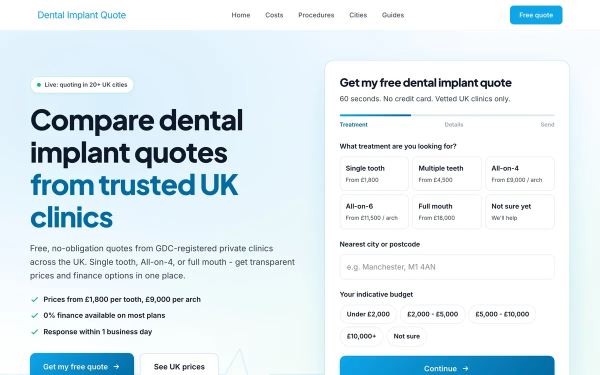 Apercu Dental Implant Quote